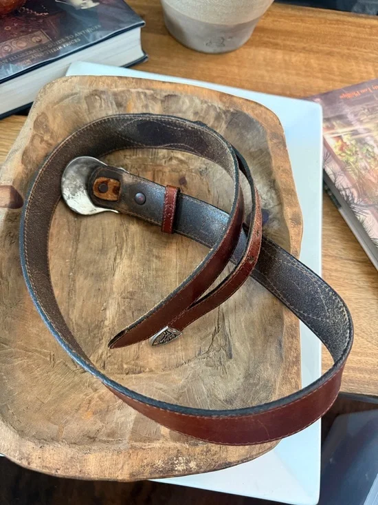 Vintage  Men’s Belt with Silver Buckle - Picture 6 of 6